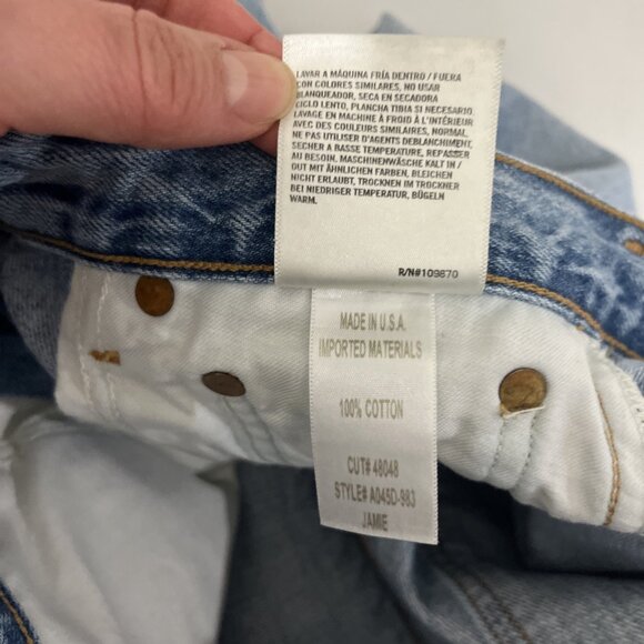 Agolde Jamie High-Rise Distressed Jeans Womens Size 24 - Picture 13 of 13